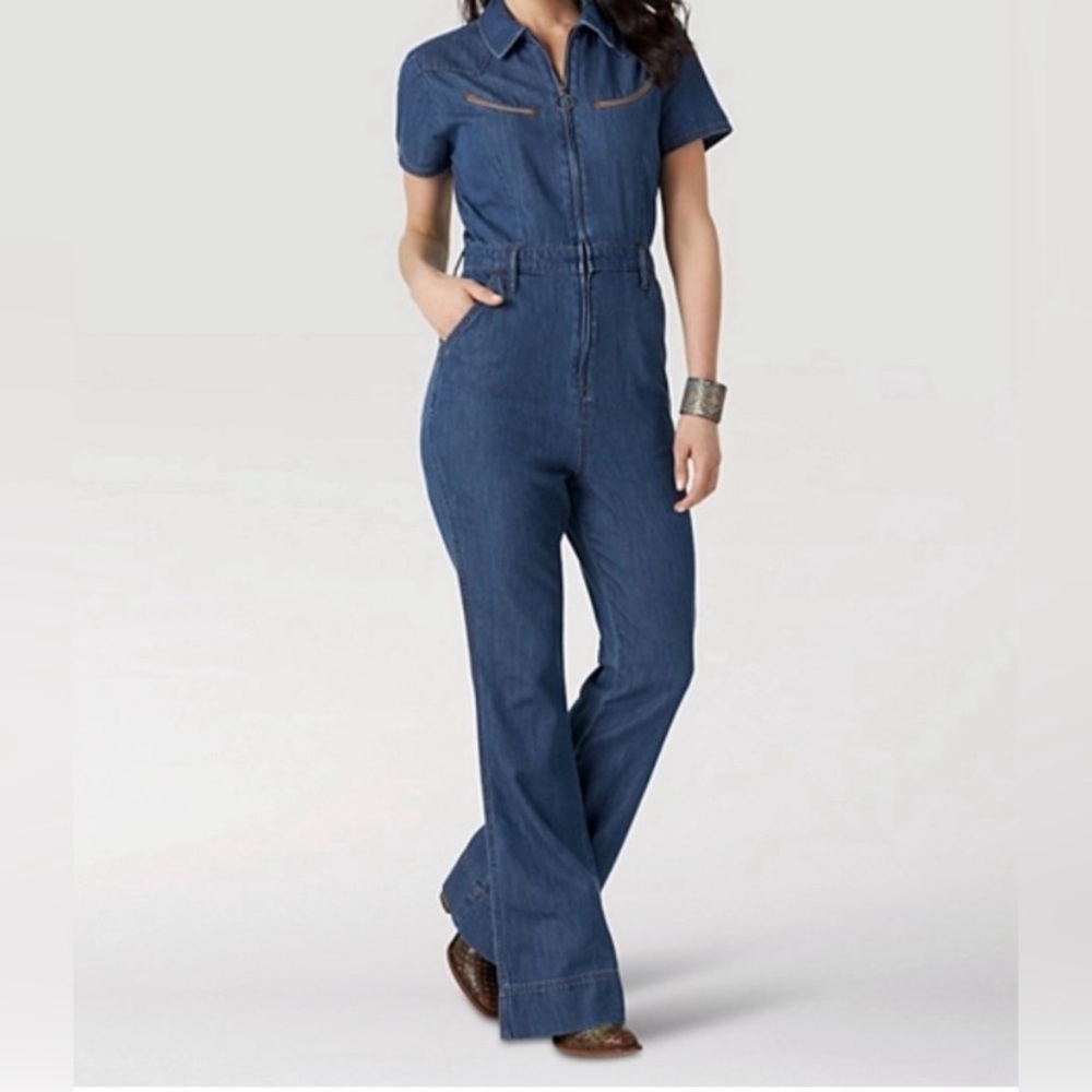 Women's Blue Denim Jumpsuit